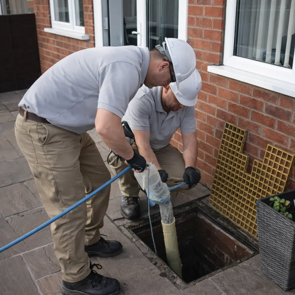 Blocked drain repair service in Hayes
